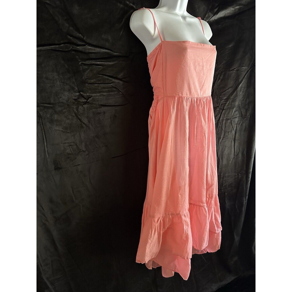 NWT J. Crew Pink Sheer Organic Cotton High /Low Dress Handkerchief Hem